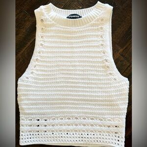 Crochet High Neck Sweater Tank